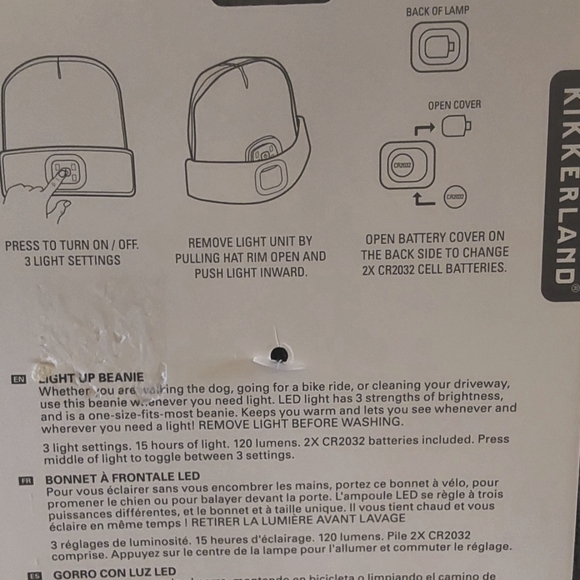 🌺 NWT Kikkerland Light Up Beanie (Gray)(Unisex) - Picture 4 of 6